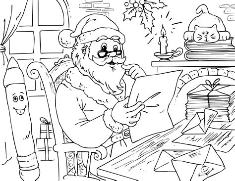 Free Children's Santa Workshop Coloring Pages In Jpg Format