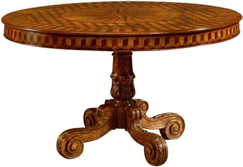 Download Inlaid Round Dining Table - Table PNG Image with No Background ...