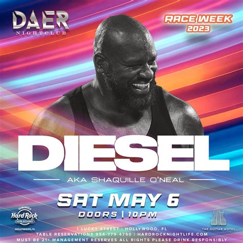 DJ DIESEL AKA SHAQUILLE O'NEAL | DAER Nightclub Tickets at DAER ...