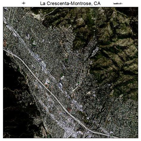 Aerial Photography Map of La Crescenta Montrose, CA California