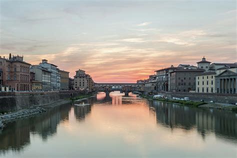 Florence Ponte Vecchio at Sunset Photograph by Eric Johnson