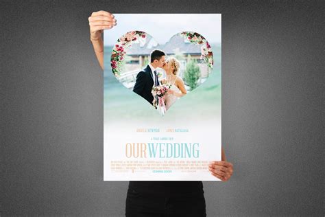 Our Wedding Movie Poster Template | Flyer Templates ~ Creative Market