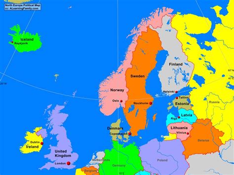 Northern Europe Political Map - Map Of Europe