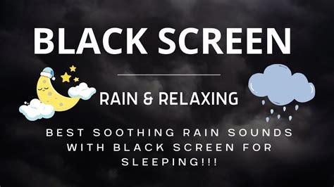 BLACK SCREEN RAIN - Soft Rain Sounds for Sleeping Dark Screen | Sleep ...