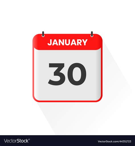 30th january calendar icon january 30 calendar Vector Image