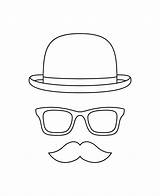 Mustache Coloring Pages For Kids sketch template