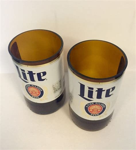 Beer Bottle Glasses Miller Lite Beer Gifts Gifts for Men - Etsy