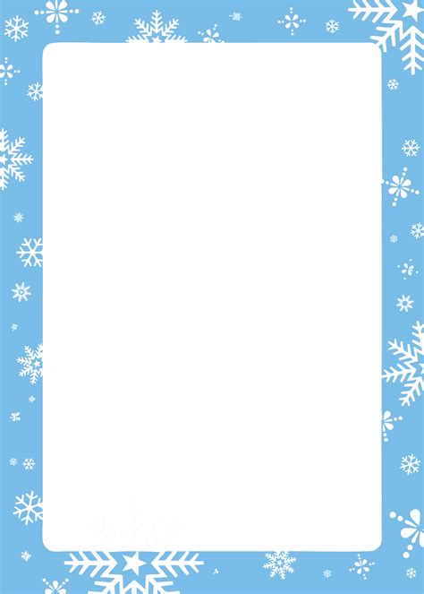 10 Best Free Winter Printable Borders PDF for Free at Printablee | Printable border, Borders for ...