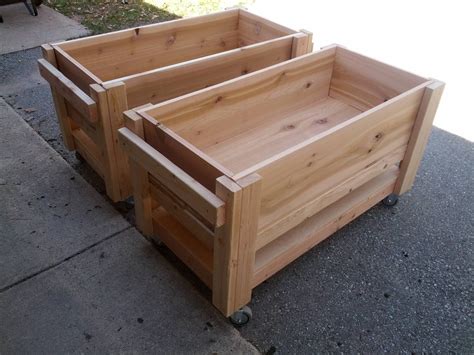 raised planter boxes on casters | Garden boxes diy, Raised planter boxes, Garden boxes raised