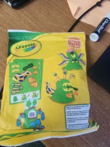 BURGER KING CRAYOLA Kids Meal Toy Green Alien Monster 2022 NEW SEALED $1.50 - PicClick