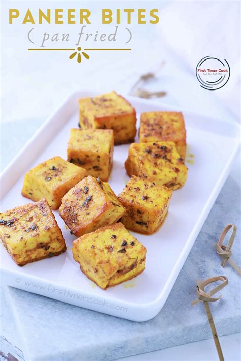 Pan Fried Paneer (Indian Cottage Cheese) Bites - First Timer Cook