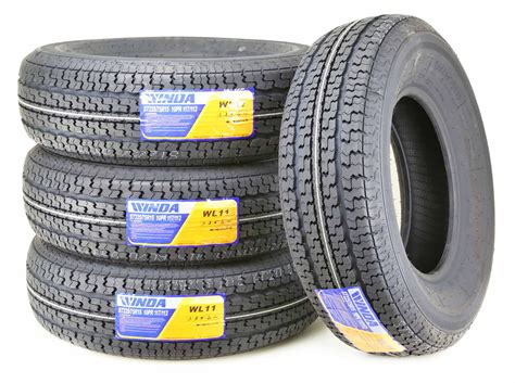 WINDA Premium Trailer Tire Set, ST 225/75R15 Radial, 10 Ply, Steel ...