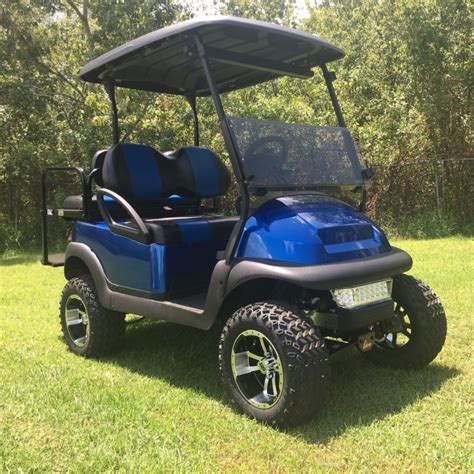 Club Car Precedent 4 Passenger Golf Cart-Lifted Blue Golf Cart-Free Shipping-Nl for sale from ...