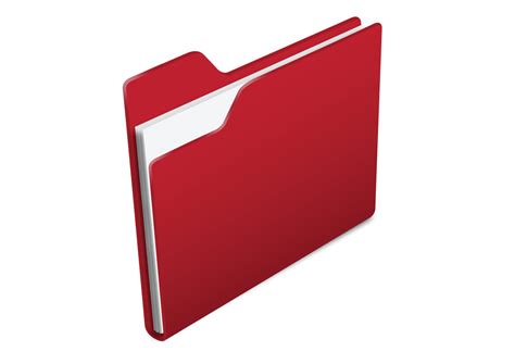 Red folder vector icon