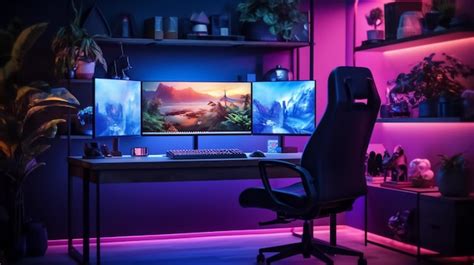 Premium AI Image | PC Desk Setup