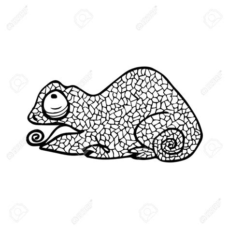 Chameleon Outline Drawing at GetDrawings | Free download