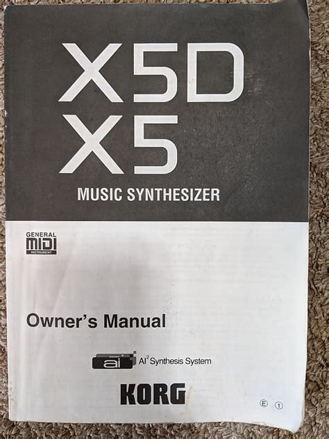 Korg X5D Owners Manual | Reverb