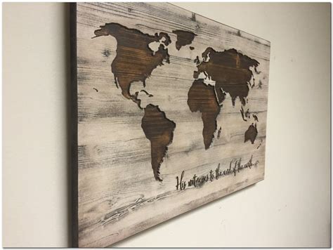 100+ Popular Wall Rustic Decor - The Urban Interior | World map wall decor, World map wall art ...