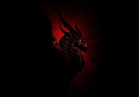 Dragon shadow, red, logo, dark, black, shadow, dragon, HD wallpaper ...