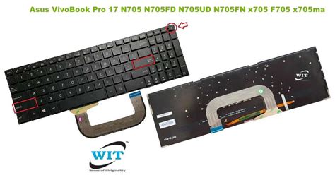 Laptop internal Keyboard or Keypad for Asus VivoBook Pro 17 x705 x705ma x705mb x705ua x705uf ...