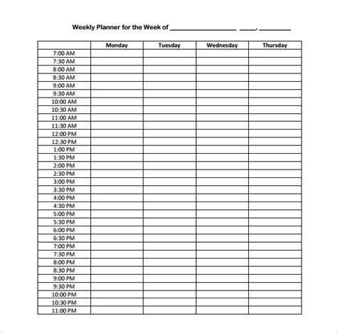 Hourly Schedule Template - 34+ Free Word, Excel, PDF Format