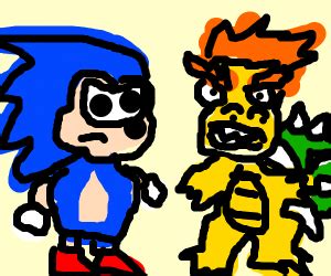 Sonic vs bowser - Drawception