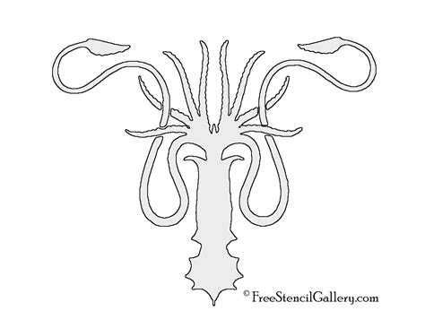 Game of Thrones - House Greyjoy Sigil Stencil | Free Stencil Gallery