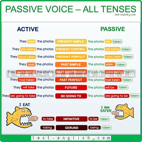 Passive verb forms | Learn english, All tenses, Learn english words