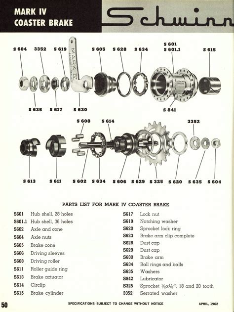 SLDB 1962 Parts & Accessories Catalog - pg 50