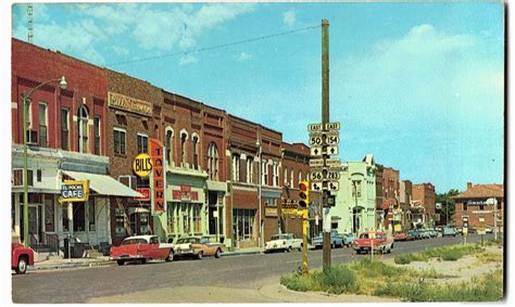 Postcard Dodge City Kansas Downtown Street Scene Vintage Cars 1950s | Dodge city kansas, Dodge ...