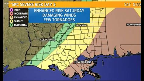 Severe weather chances 'enhanced' for SE Louisiana Saturday | wwltv.com