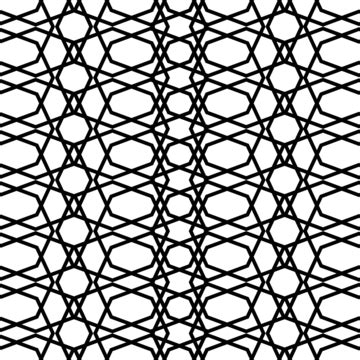 Black Overlay Seamless Pattern Transparent Background Islamic Geometric Design, Pattern ...