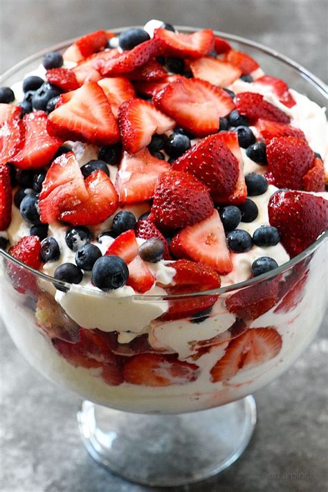 Blueberry Strawberry Trifle Recipe - This classic trifle recipe is layered with vanilla cake ...