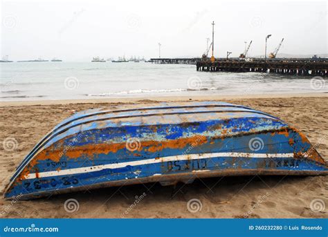 Pimentel, Chiclayo, Peru Artisan Fishing Boat on Beaches of Pimentel ...