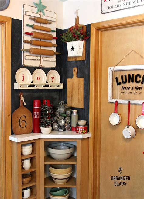 Vintage & Farmhouse Christmas Kitchen Displays | Organized Clutter