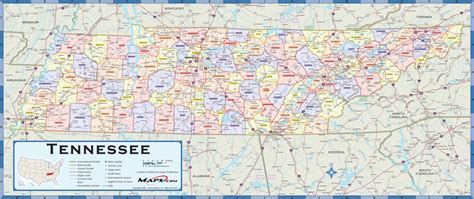 Large Tennessee County Map Printable