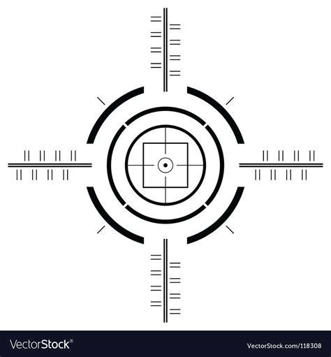 Gun sight template Royalty Free Vector Image - VectorStock