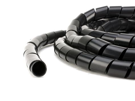 Secure Cable Ties 1/2 Inch Black Polyethylene Spiral Wrap - 10 Foot ...