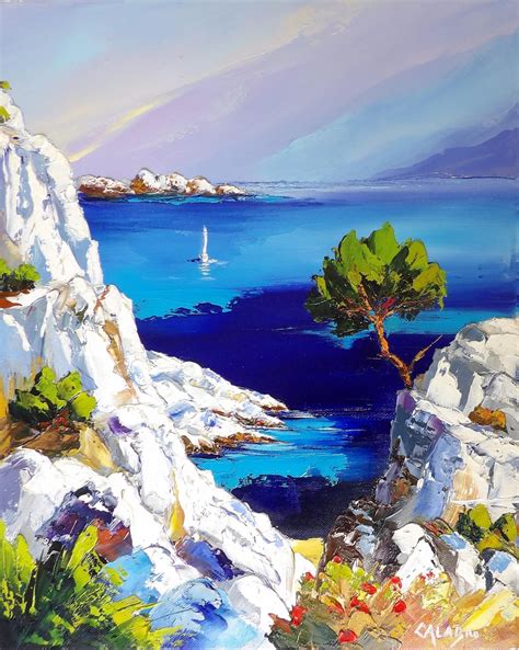 Vers callelongue 1 | Peinture nautique, Paysage de mer peinture ...