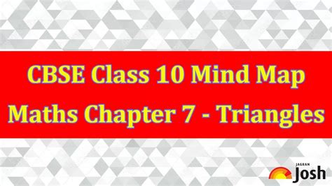 CBSE Class 10 Maths Mind Map for Chapter 6 Triangles: Free PDF Download Available