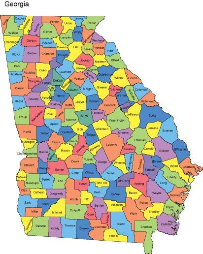 Counties In Georgia Map