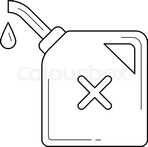 Oil can vector line icon isolated on ... | Stock vector | Colourbox