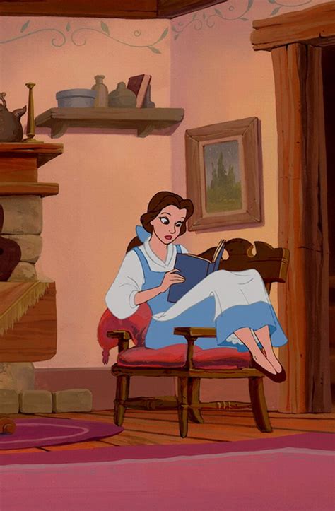 Just like me with her books :) belle is my Disney princess personality match up