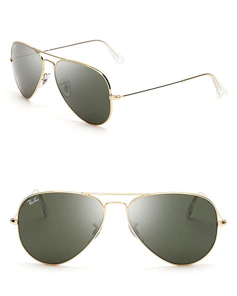 Ray-ban Aviator Sunglasses in Gold | Lyst