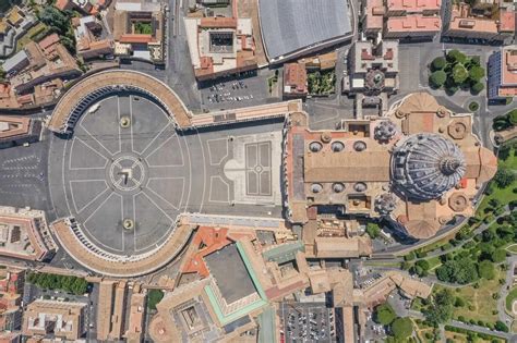 Aerial view of Vatican city during day in Rome, Italy. stock photo