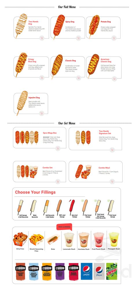 Two Hands Corn Dogs - Arizona Mills menu in Tempe, Arizona, USA