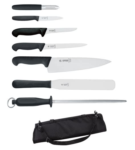 Giesser 7Pc Knife Set + Knife Case - Catering Products Direct