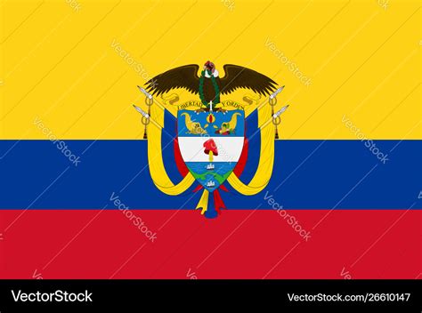 Flag republic colombia Royalty Free Vector Image