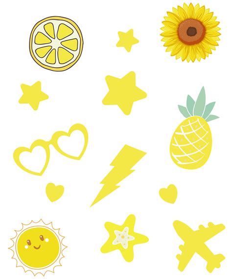 Yellow Aesthetic Sticker Wallpaper Find Gallery - IMAGESEE