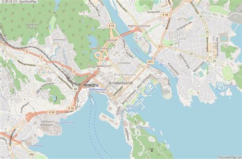 Kristiansand Map Norway Latitude & Longitude: Free Maps